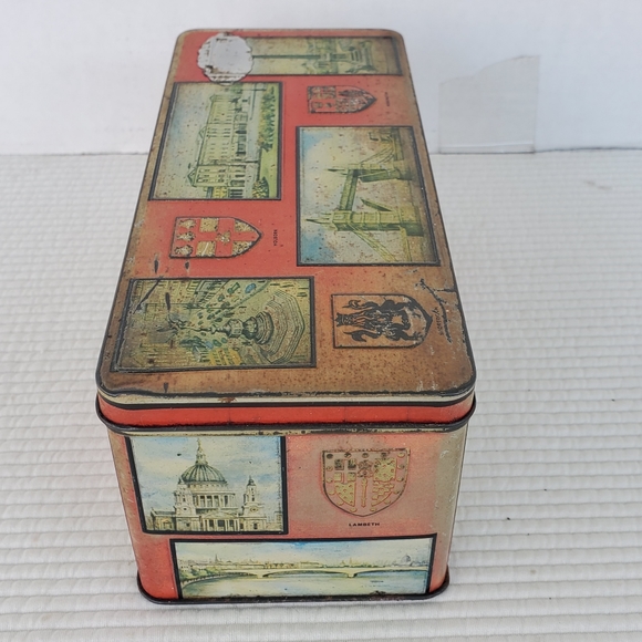 W&R Jacob & Co Biscuit Cookie Tin 8.5"x3.5" England London Scenes Cottagecore - Picture 5 of 9